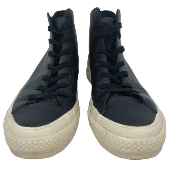 Converse Chuck Taylor All Star Prime Hi Top Black Leather Sneakers Men 5 Women 7 - Picture 2 of 11